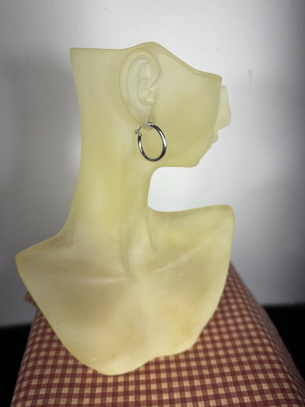 Real 14K White Gold Hoop Earrings